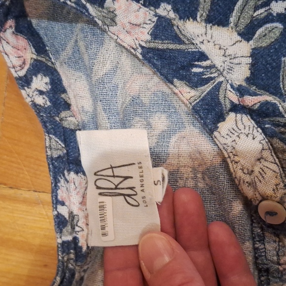 Anthropologie dRA Messi Jumpsuit Size Small Blue Floral Oversized - Picture 6 of 13